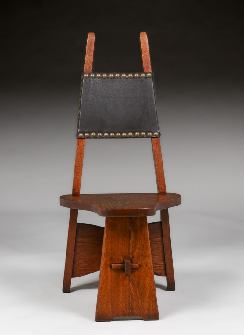 Limbert Oak Bicycle Chair c1910 - 3