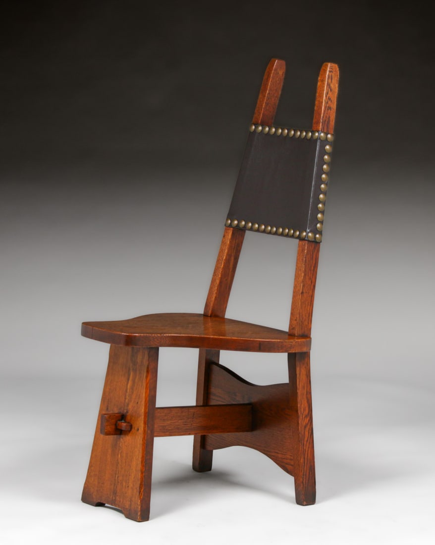 Limbert Oak Bicycle Chair c1910 - 4