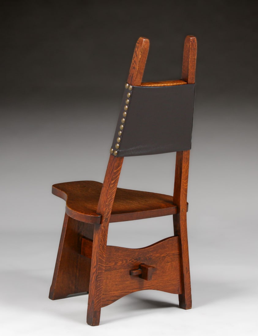 Limbert Oak Bicycle Chair c1910 - 5