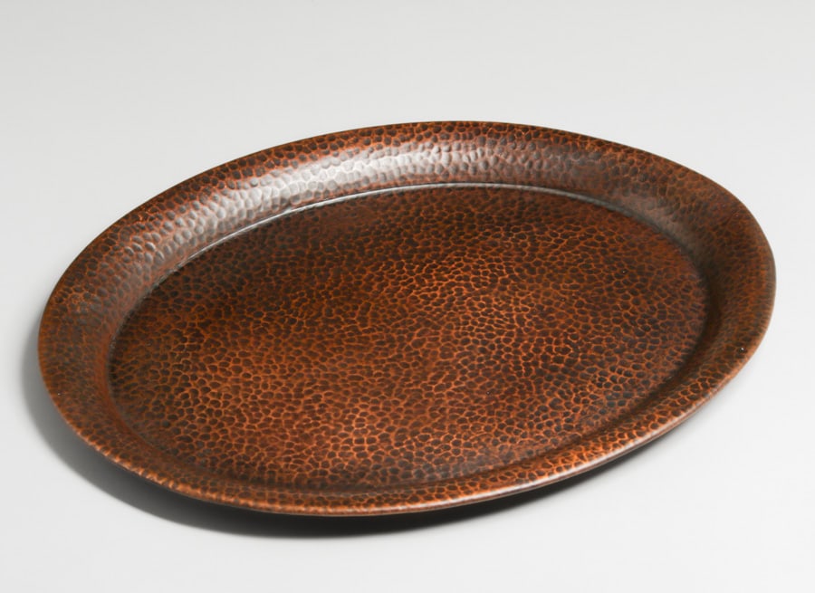 Joseph Heinrichs Hammered Copper Oval Tray c1910s (1 of 5)