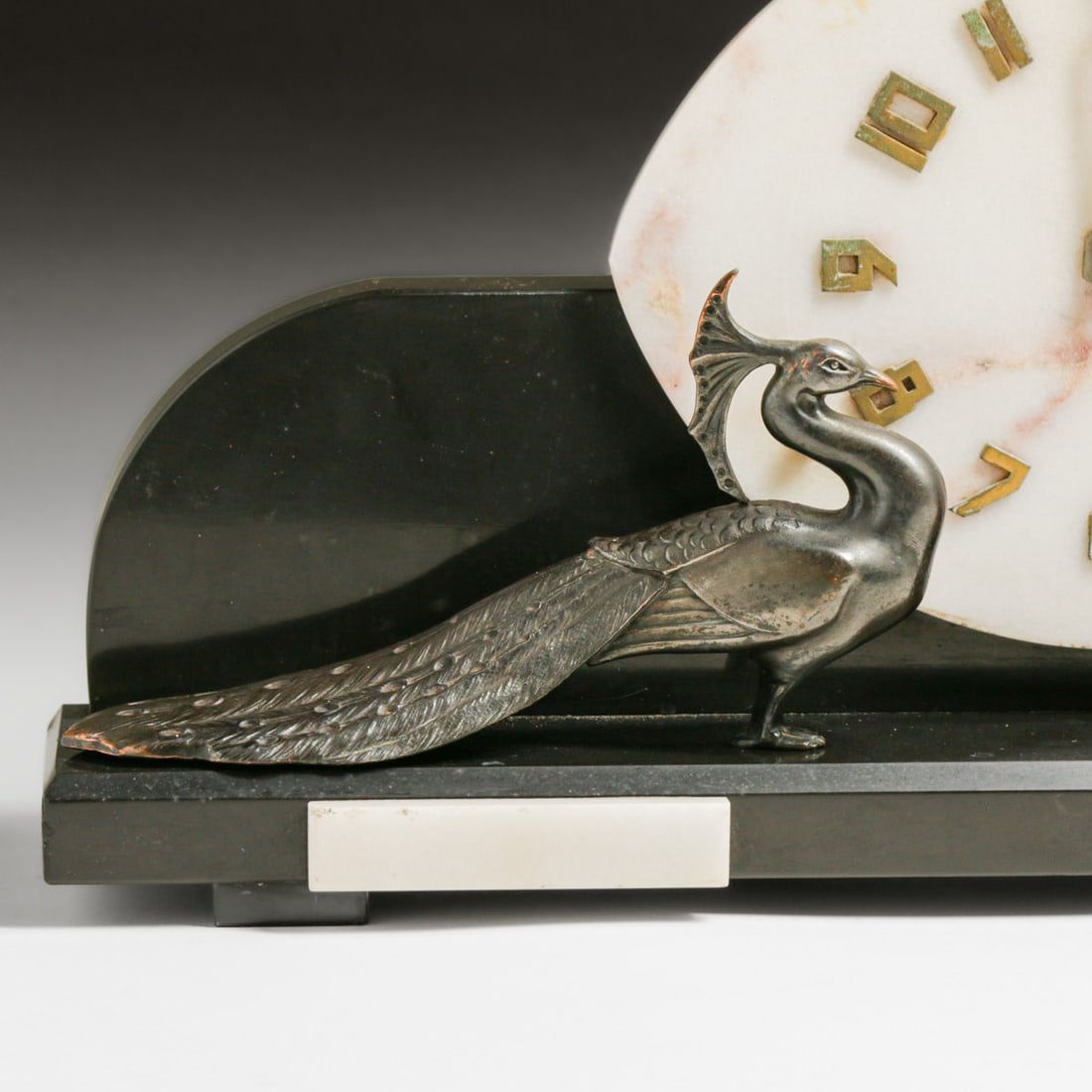 French Art Deco Marble Clock c1930 - 4