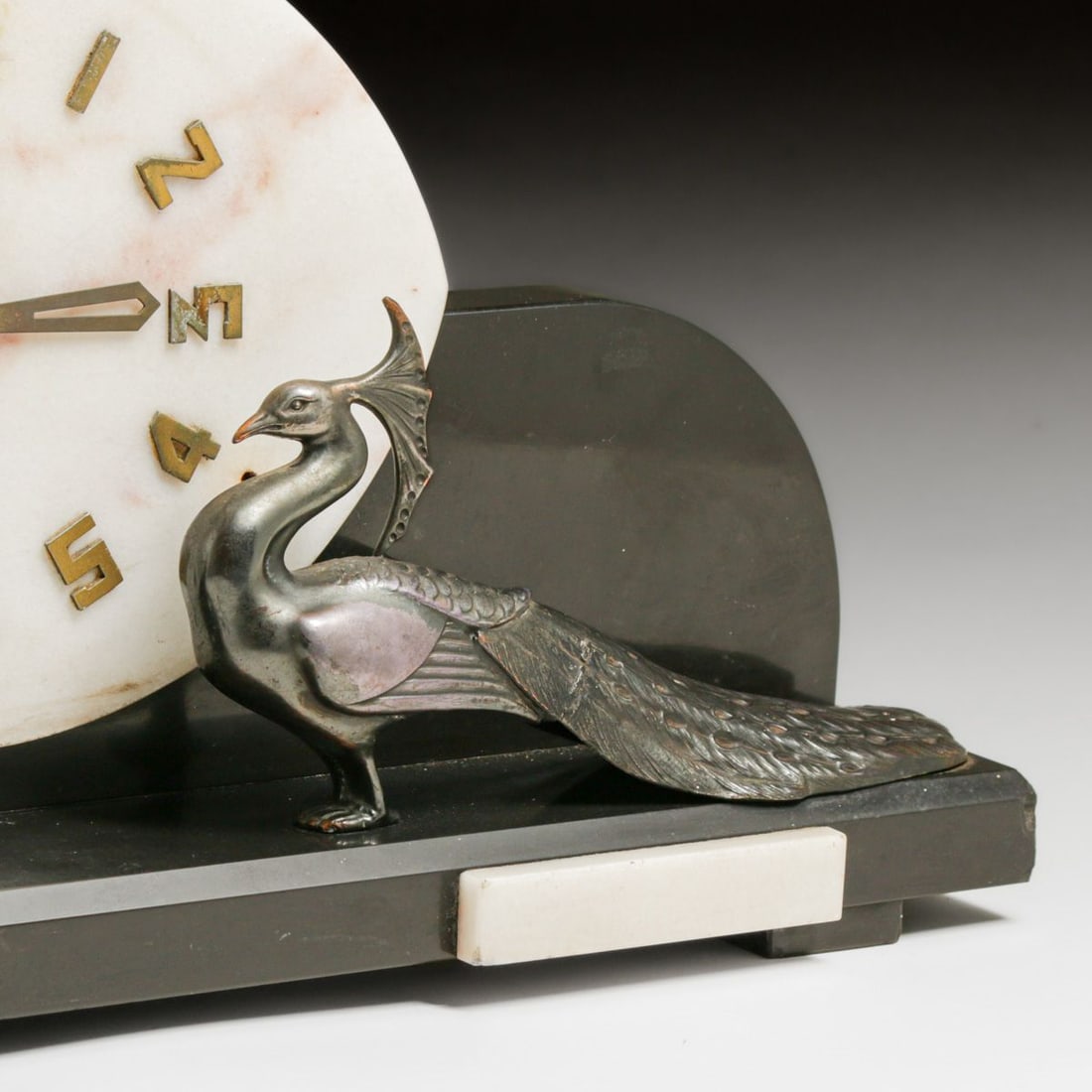 French Art Deco Marble Clock c1930 - 5