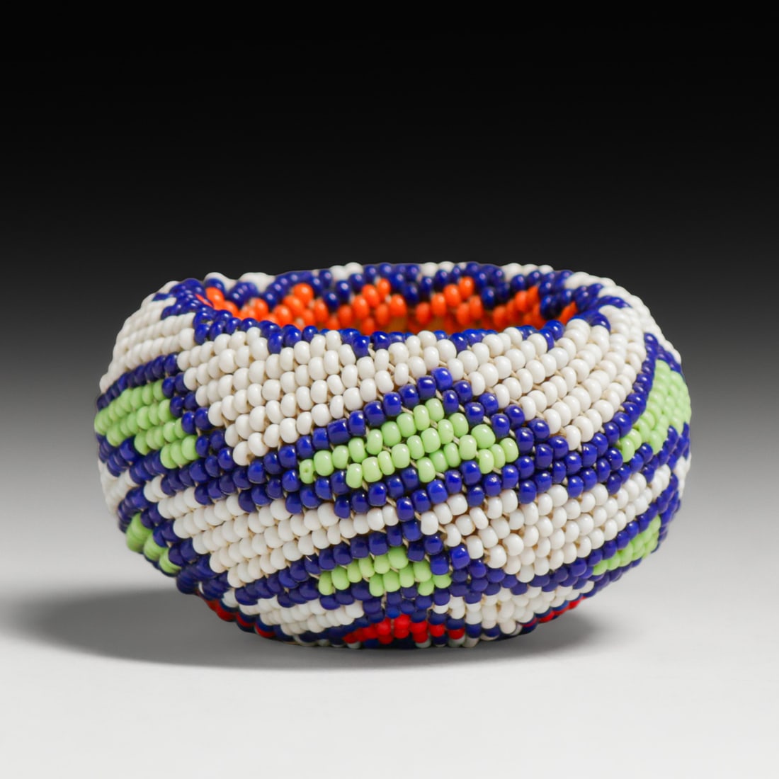 Miniature Native American Beaded Basket c1920s: Miniature Native American Beaded Basket c1920s. Paiute or Washoe Tribe from the Yosemite to Reno, NV area. Excellent condition. 2 1/8"d x 1.25"h FREE NATIONWIDE SHIPPINGFree Nationwide Shipping