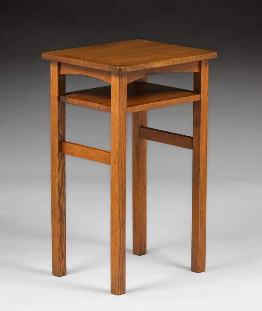 Limbert Oak Telephone Stand c1905 - 3