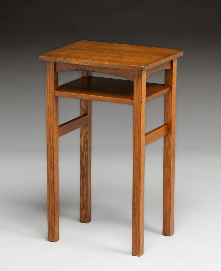 Limbert Oak Telephone Stand c1905 - 4