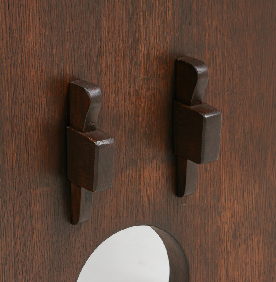 Rare Limbert Mouse-Hole 42" Trestle Table c1910 - 4