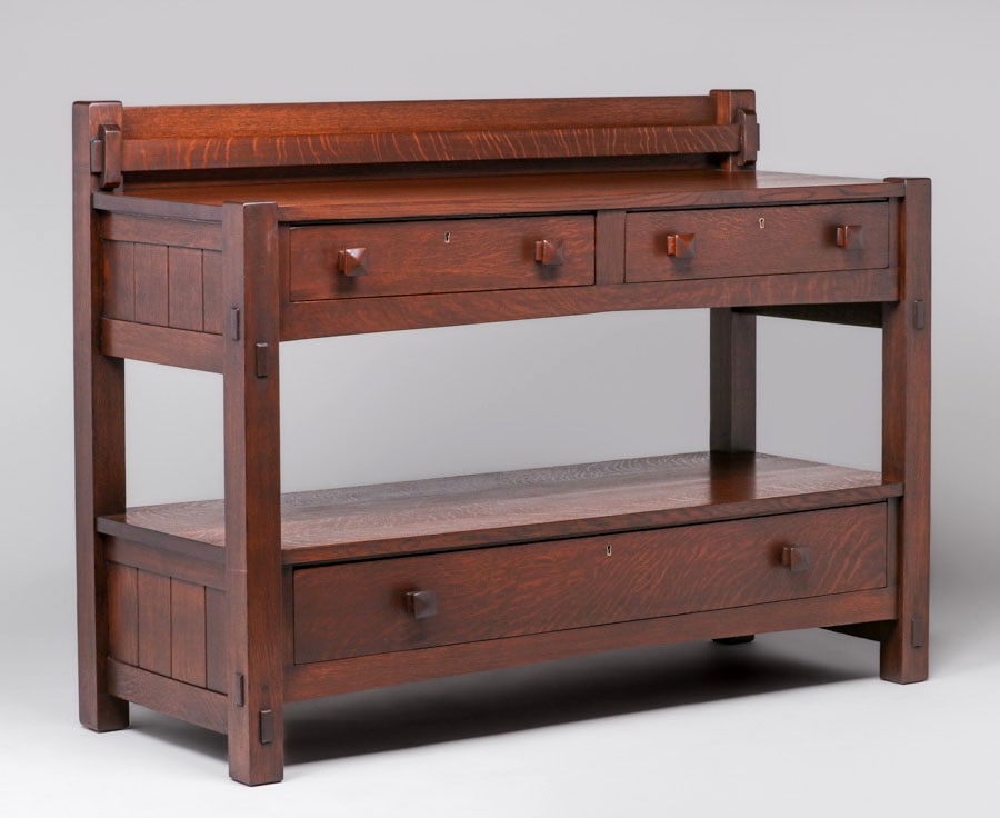 Early Gustav Stickley #955 Massive Two-Drawer Buffet c1902 - 2