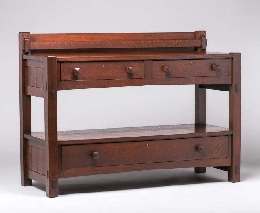 Early Gustav Stickley #955 Massive Two-Drawer Buffet c1902 - 4