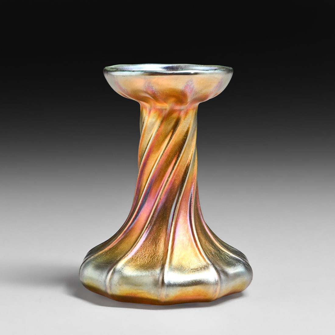 Tiffany Favrile Glass Twisted Candlestick Lamp c1910: Tiffany Favrile Glass Twisted Candlestick Lamp c1910. Signed "LCT" and "Favrile". Perfect condition. FREE NATIONWIDE SHIPPINGFree Nationwide Shipping within the lower 48 states for all purchases at