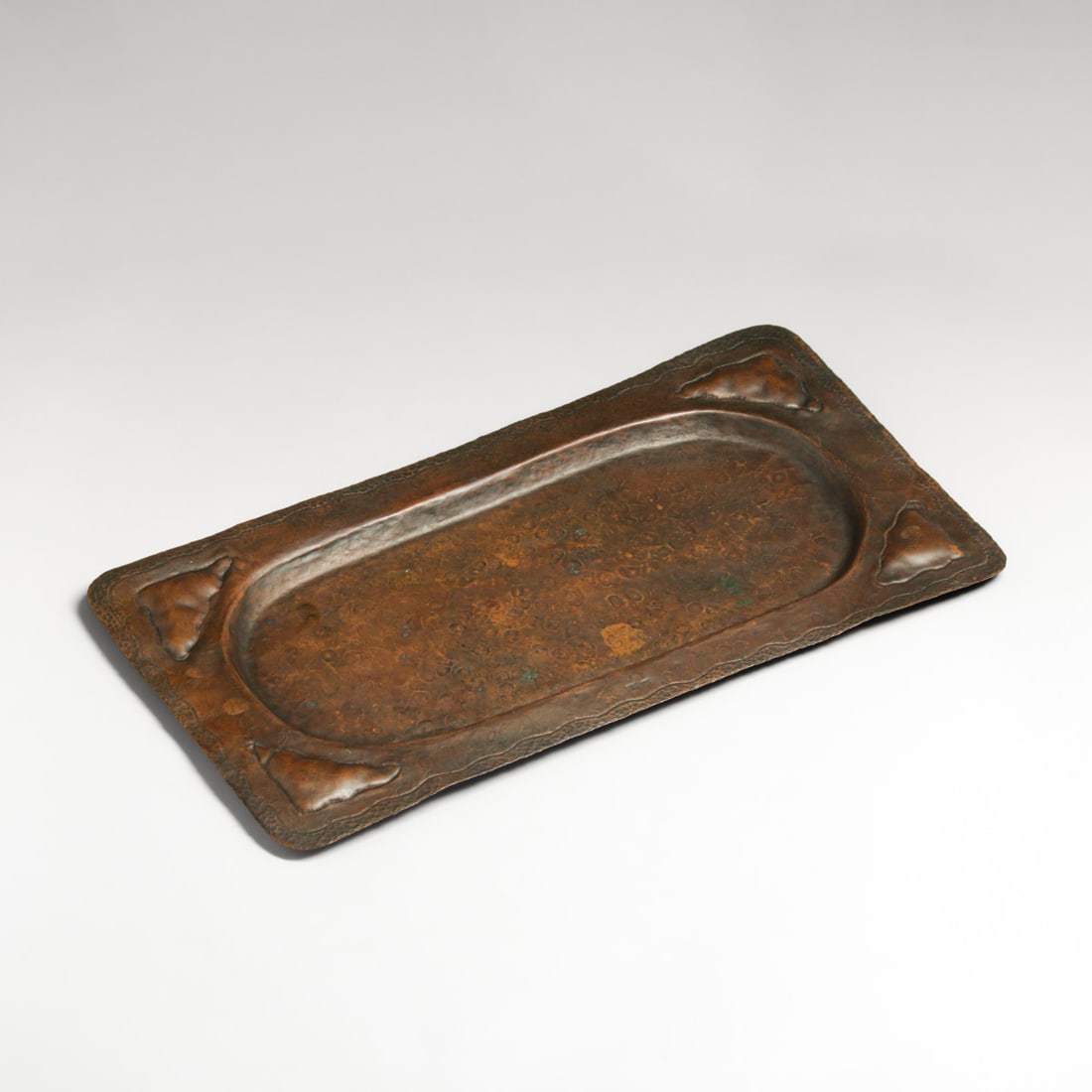 Arts & Crafts Period Hammered Copper Tray c1910 (1 of 4)
