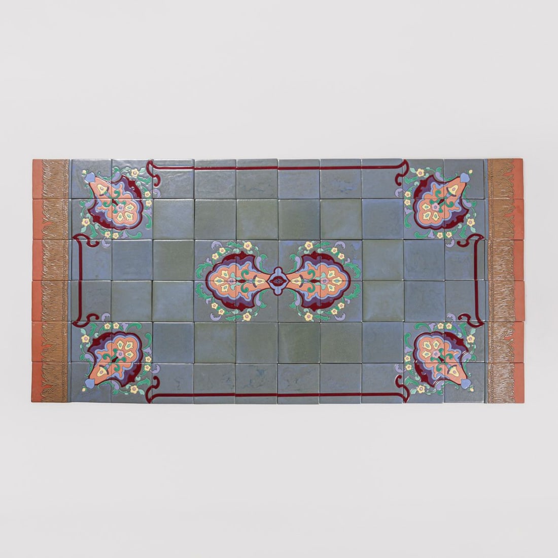 Contemporary Malibu Carpet Tile Set c1990s: Contemporary Malibu Carpet Tile Set c1990s. 72 beautiful reproduction Malibu tiles NEVER set or used. Unsigned. Near pristine condition. Approximately 36.75" x 73.5". Each tile 6 1/8" x 6 1/8" FREE