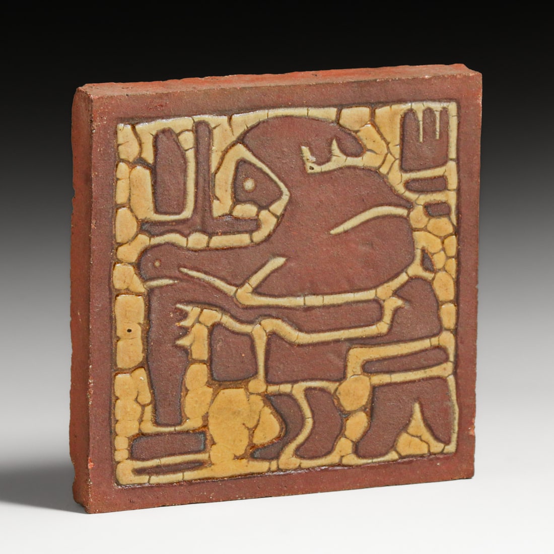 Grueby Faience Cobbler Tile c1905 - 2