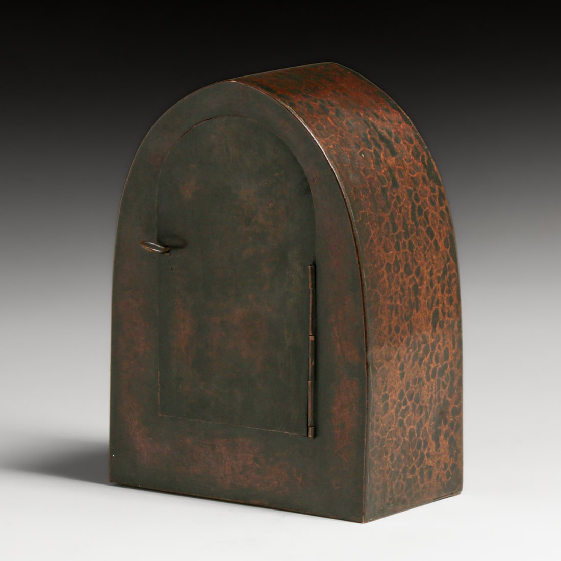 Austrian Secessionist Hammered Copper Clock c1905 - 5