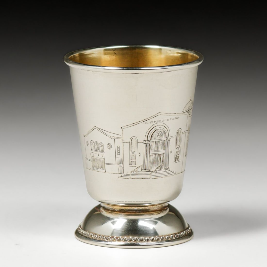 Nadav Jr. Judaica Sterling Silver Kiddush Cup Jewish Museum of Florida 1995 (1 of 9)
