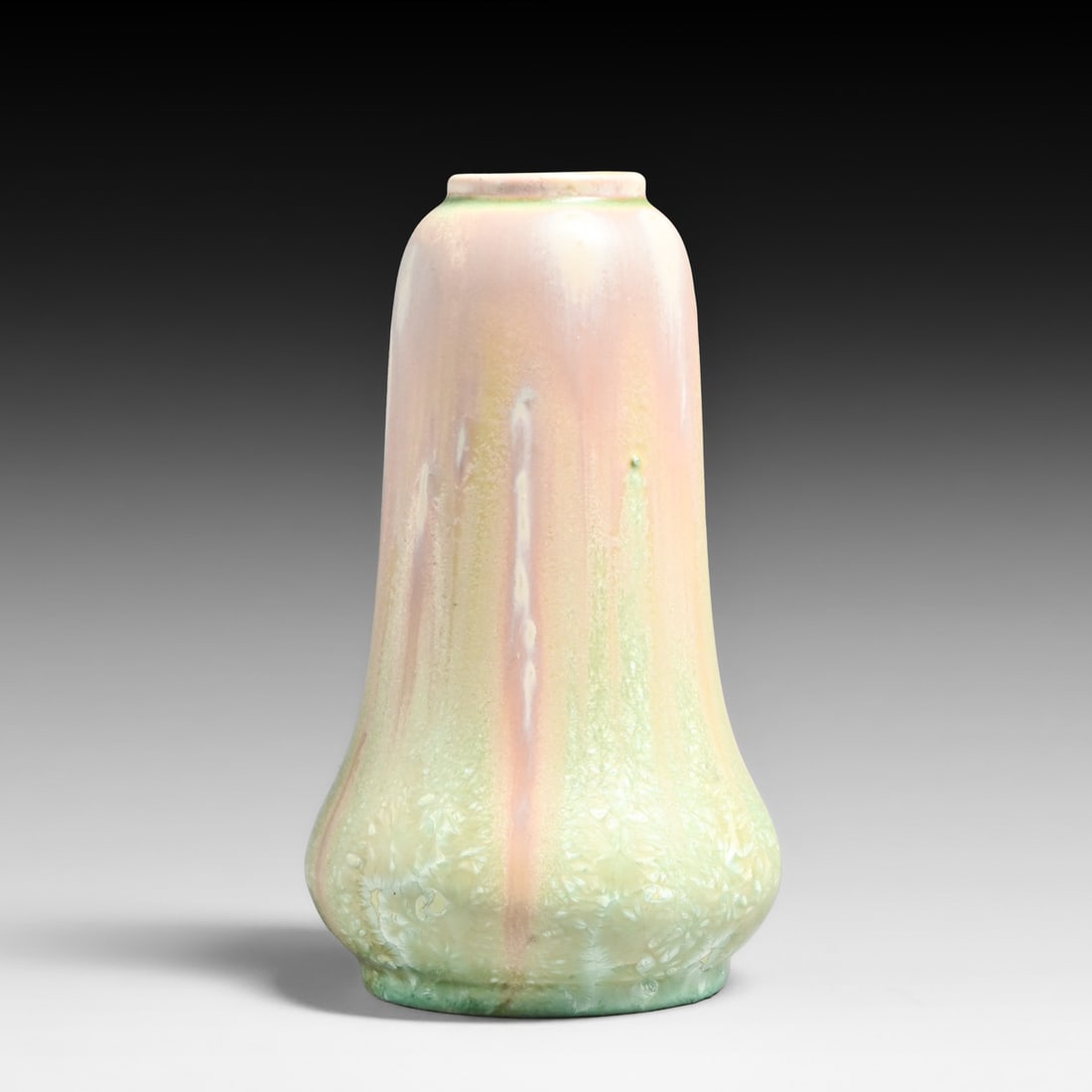 Thomas Gotham Semi-Matte Green Crystalline Vase c1920s: Thomas Gotham Semi-Matte Green Crystalline Vase c1920s. Unsigned. Perfect condition. 8"h x 4.25"d FREE NATIONWIDE SHIPPINGFree Nationwide Shipping within the lower 48 states for all purchases at our