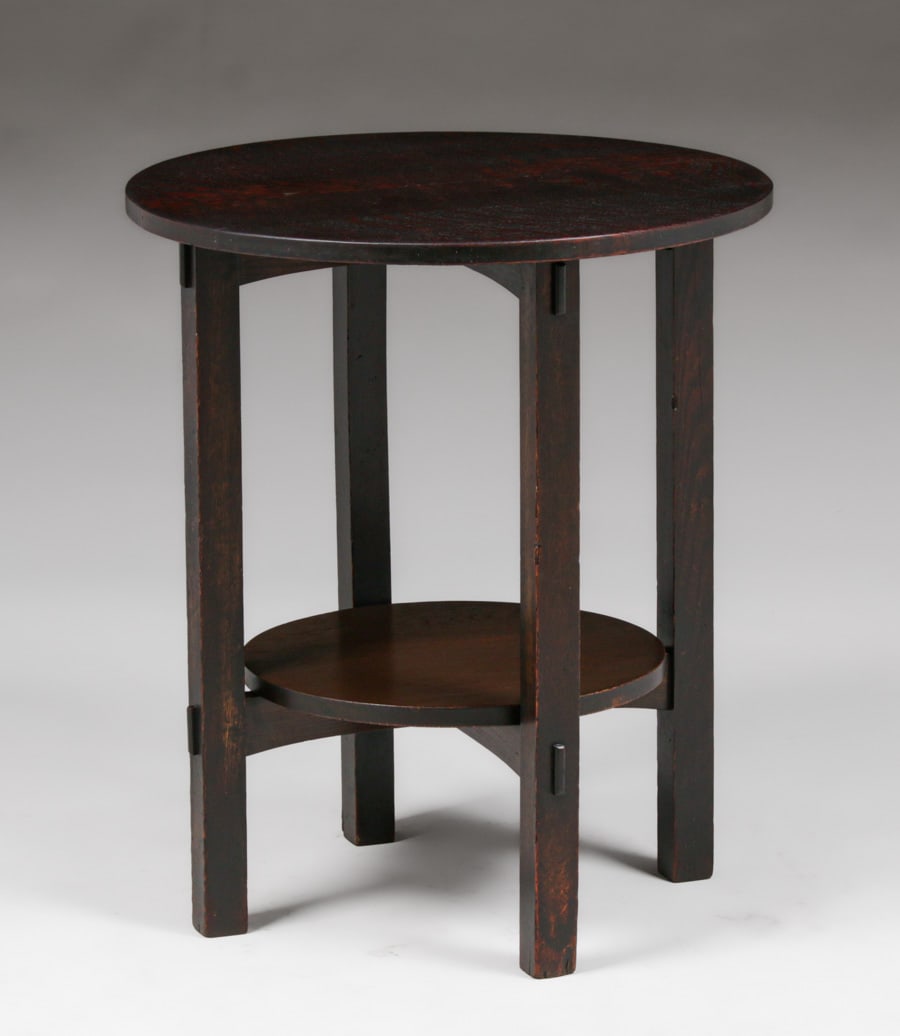 Gustav Stickley #607 Oak Lamp Table c1904 - 2
