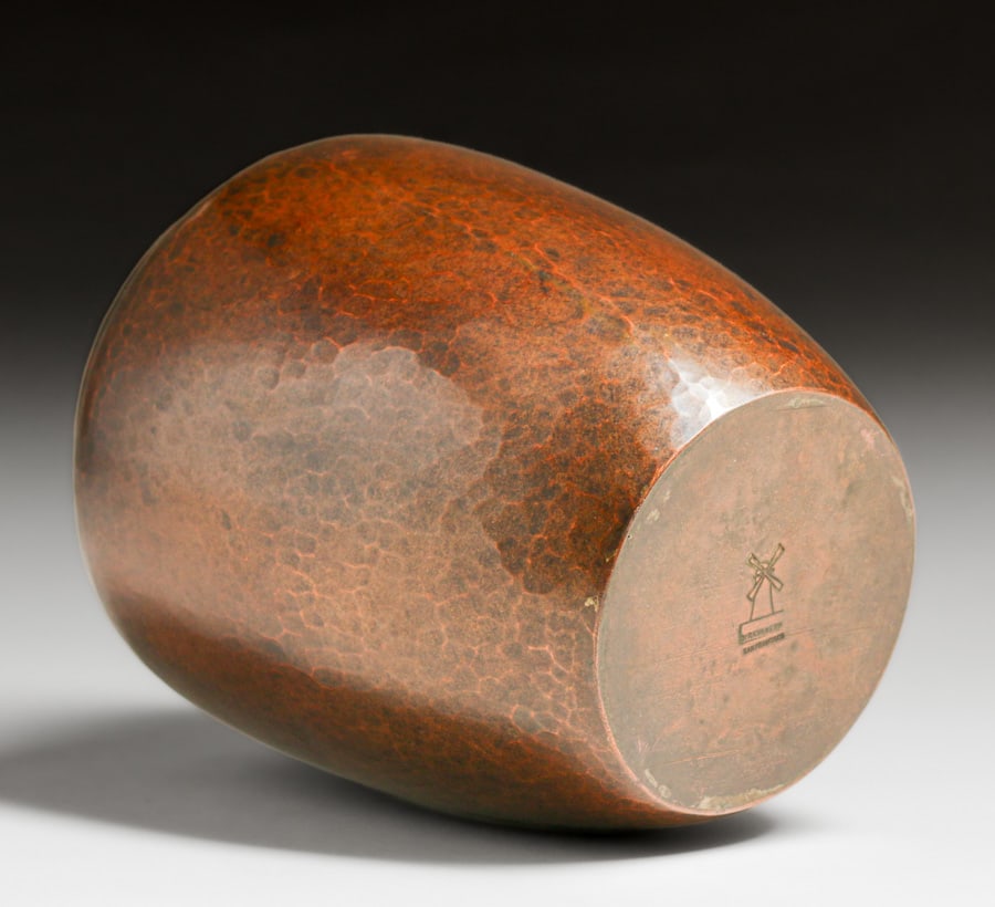 Dirk van Erp Hammered Copper Vase c1915 - 3