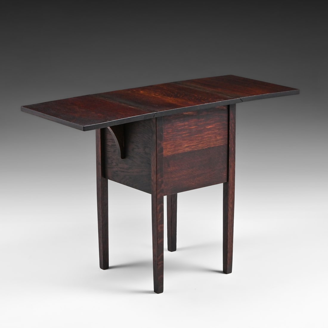 Gustav Stickley Three-Drawer Drop-Leaf Table c1910 - 4