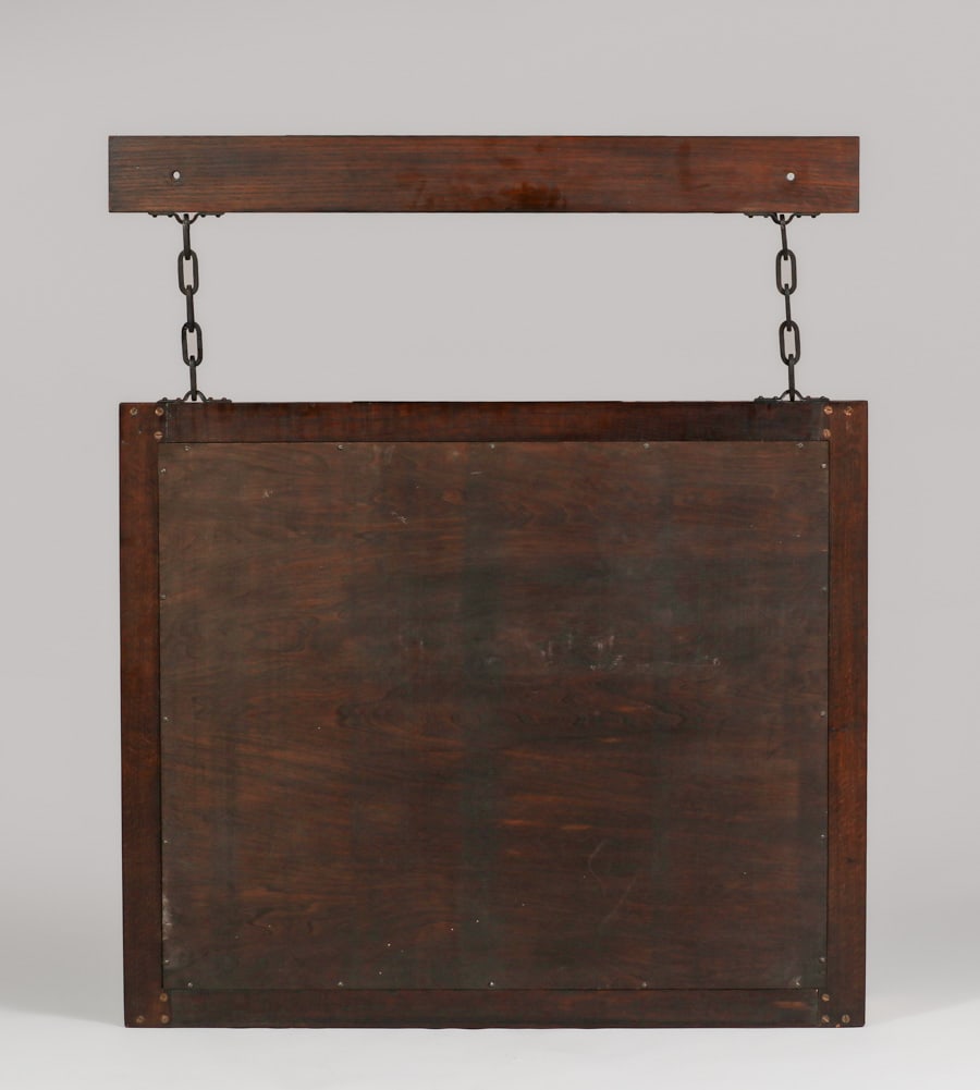 Roycroft Oak Hanging Mirror c1910 - 2