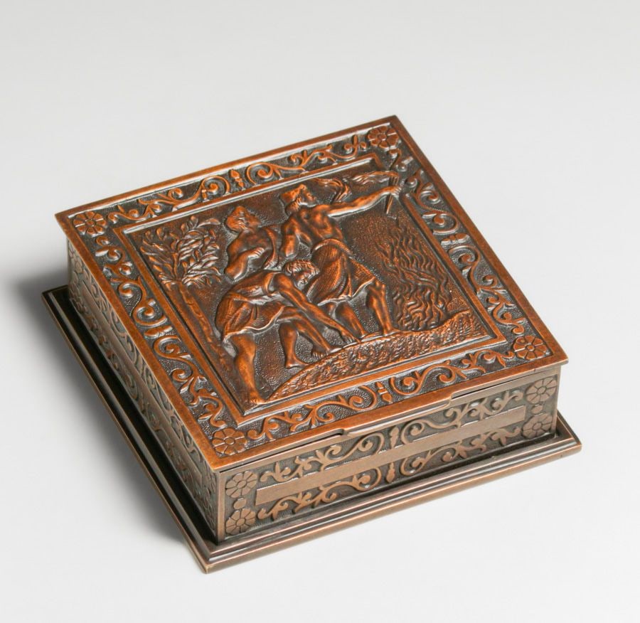 Arts & Crafts Period Bronze Prometheus Box c1900s (1 of 8)