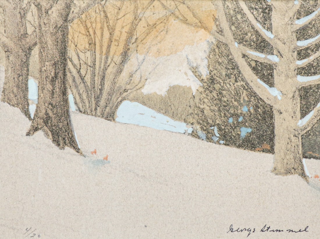 George Stimmel (1880-1964) Lithograph Watercolor & Gouache c1920: George Stimmel (1880-1964) Lithograph Watercolor & Gouache c1920. Signed and number 4/20. Excellent condition. 4.75"h x 6.25"w. Frame 14.25"h x 16.25"w FREE NATIONWIDE SHIPPINGFree Nationwide