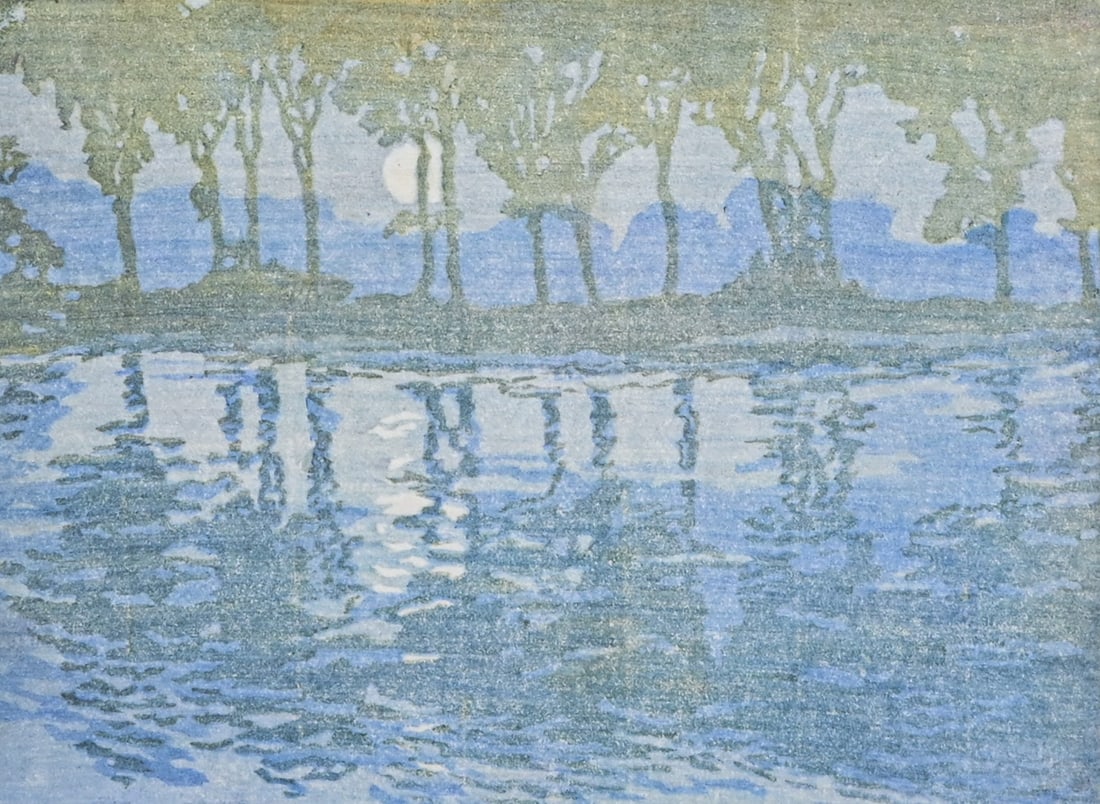 Jane Berry Judson (1868-1935) Color Woodcut "A Bit of the Forest of Fontainebleau" c1920s: Jane Berry Judson (1868-1935) Color Woodcut "A Bit of the Forest of Fontainebleau" c1920s. Signed. Excellent condition. 6.25"h x 8.25"w. Frame 13.5"h x 16.5"w FREE NATIONWIDE SHIPPING Free Nationwide