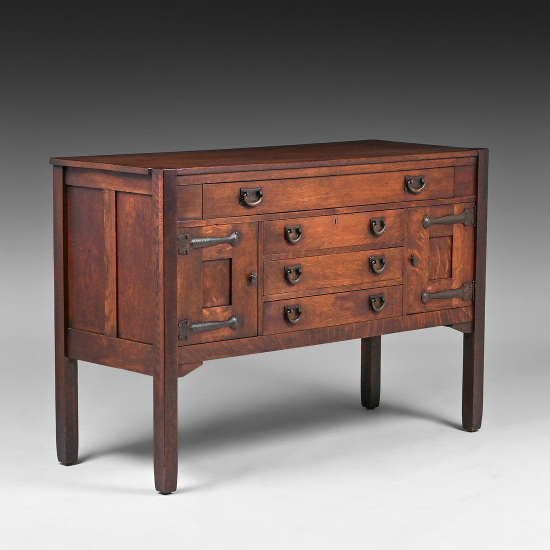 Stickley Brothers Strap-Hinge Sideboard c1910 (1 of 4)