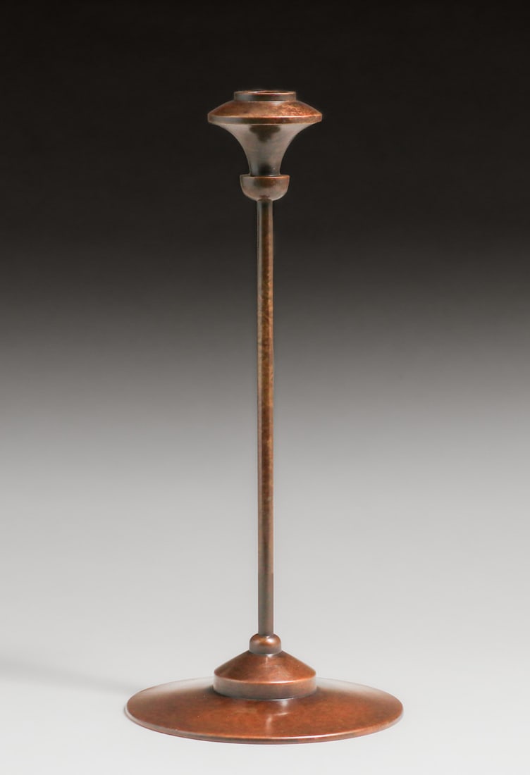 Jessie Preston - Chicago #12 Tall Brass Candlestick c1905 (1 of 5)