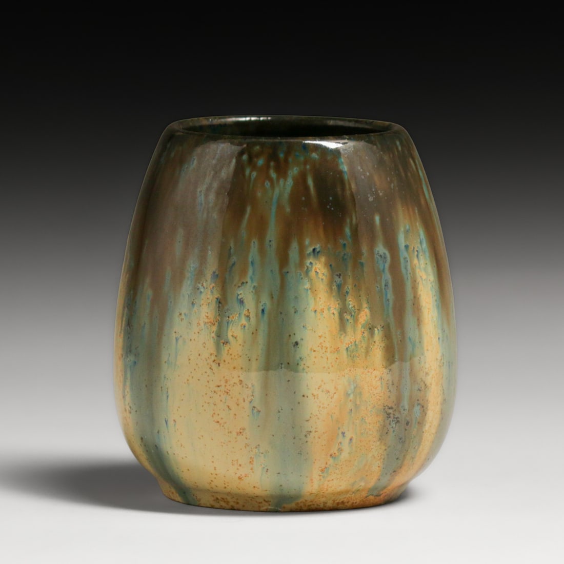 Fulper Pottery Mirror Black Flambe Vase c1917-1920 (1 of 3)