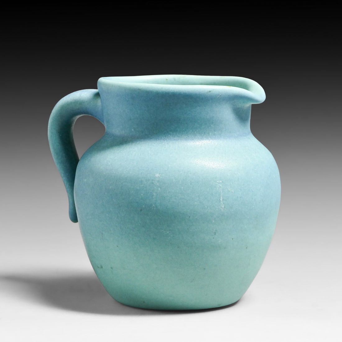 Van Briggle Matte Turquoise Creamer c1940s-1950s: Van Briggle Matte Turquoise Creamer c1940s-1950s. Signed. Perfect condition. 4.5"h x 4.75"w FREE NATIONWIDE SHIPPINGFree Nationwide Shipping within the lower 48 states for all purchases at our