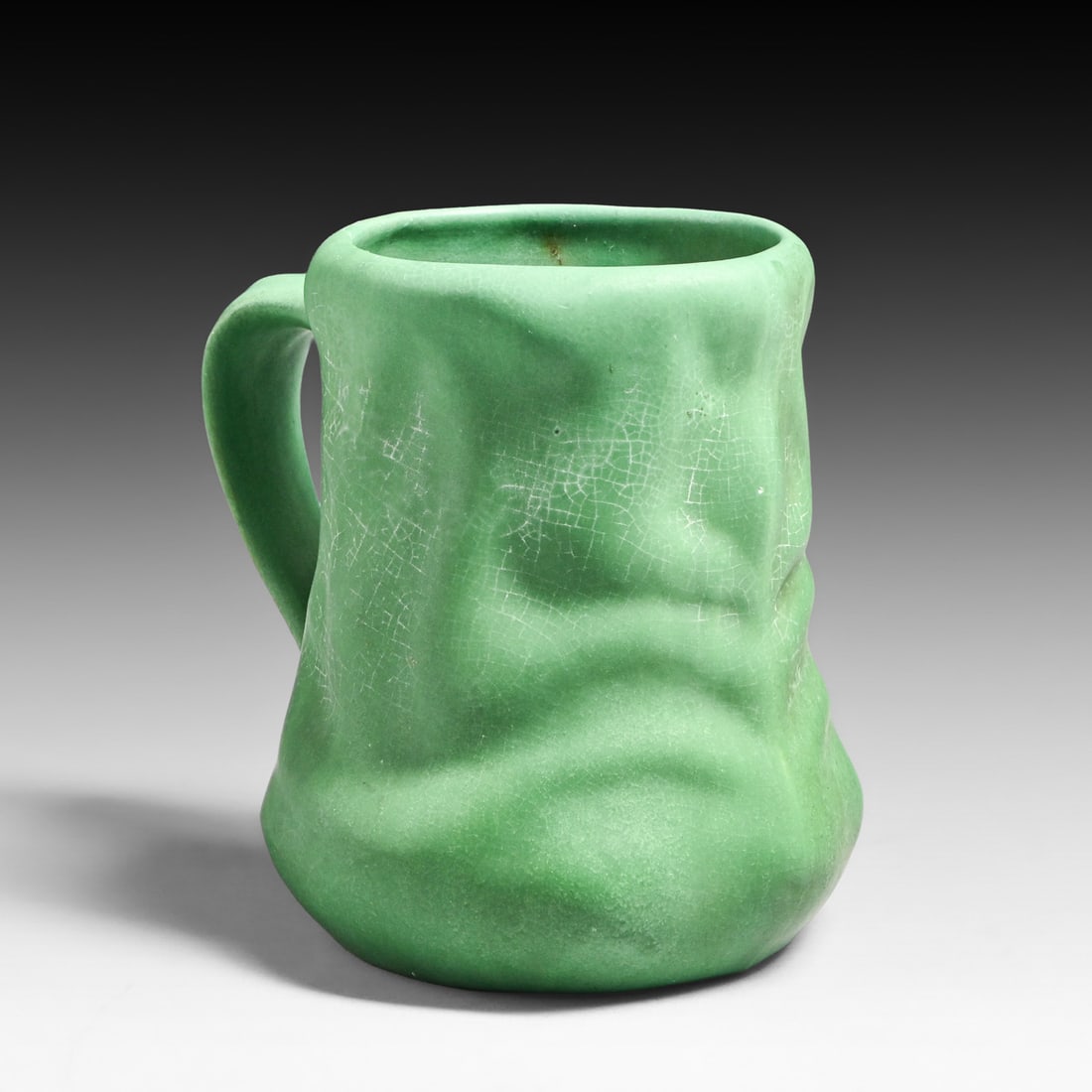 Owens #1108 Matte Green Mug c1910 - 2