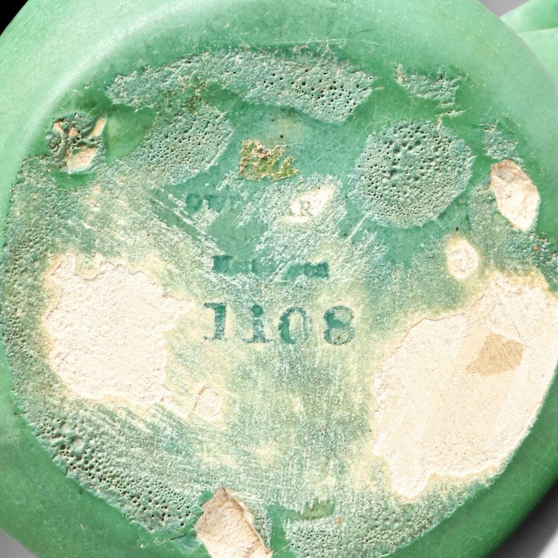 Owens #1108 Matte Green Mug c1910 - 5