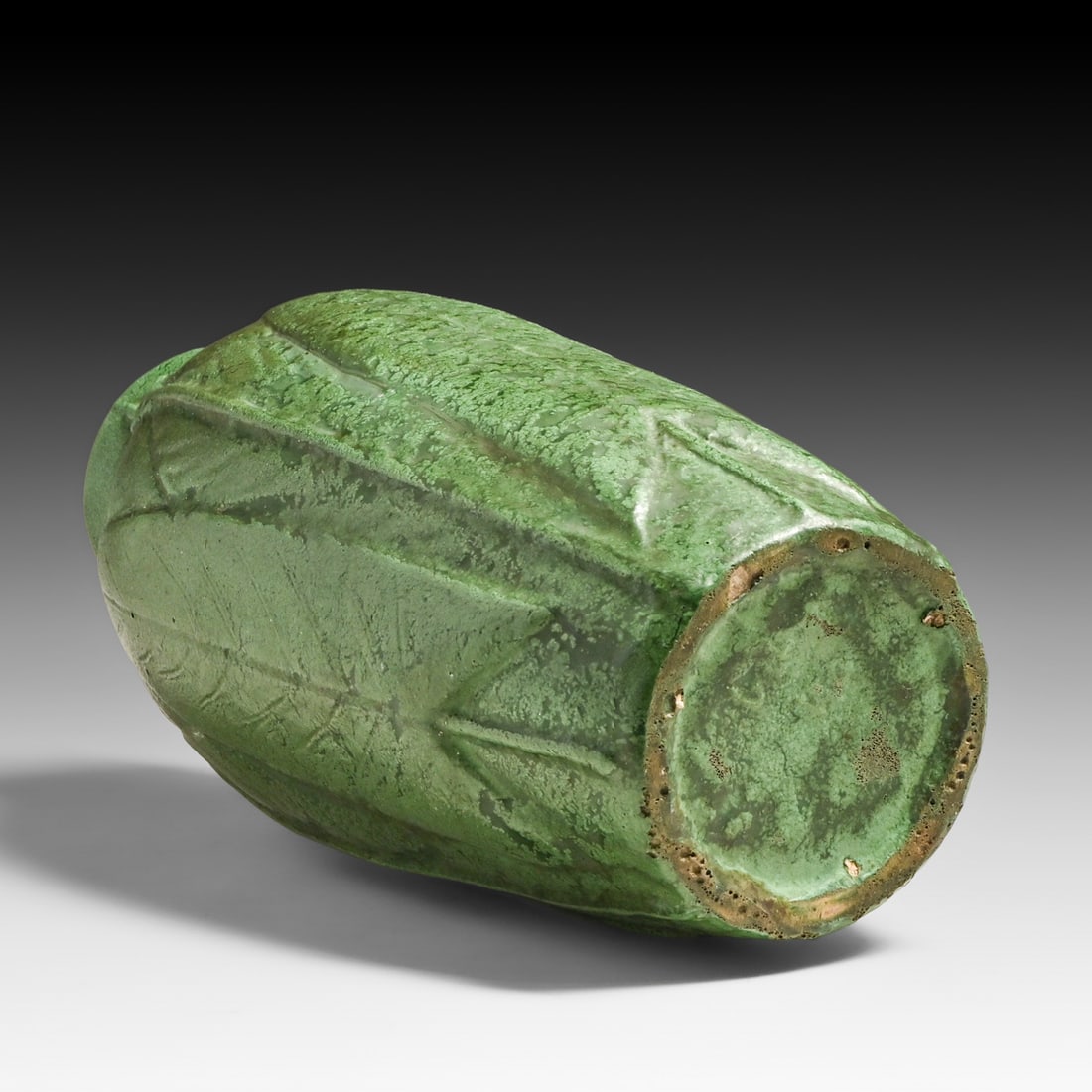 Wheatley Pottery Matte Green Vase c1910 - 2