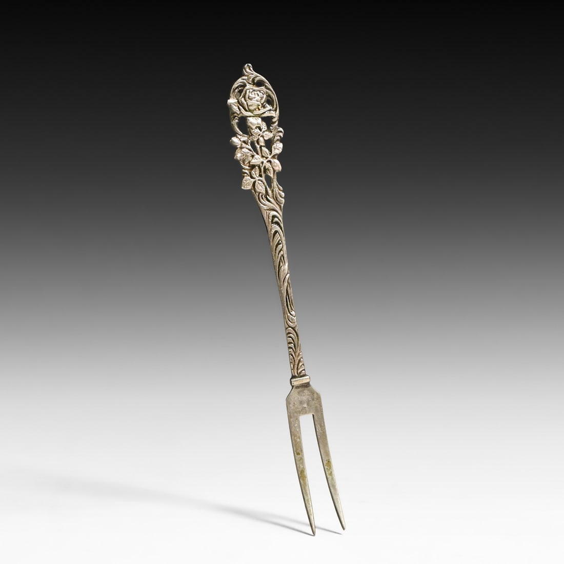 Christoph Widmann - German 800 Silver Cocktail/Hors d'oeuvre Fork c1920s: Christoph Widmann - German 800 Silver Cocktail/Hors d'oeuvre Fork c1920s. Signed. Needs to be polished, otherwise excellent condition. 5.5" long x 0.5"w FREE NATIONWIDE SHIPPING Free Nationwide Shippi