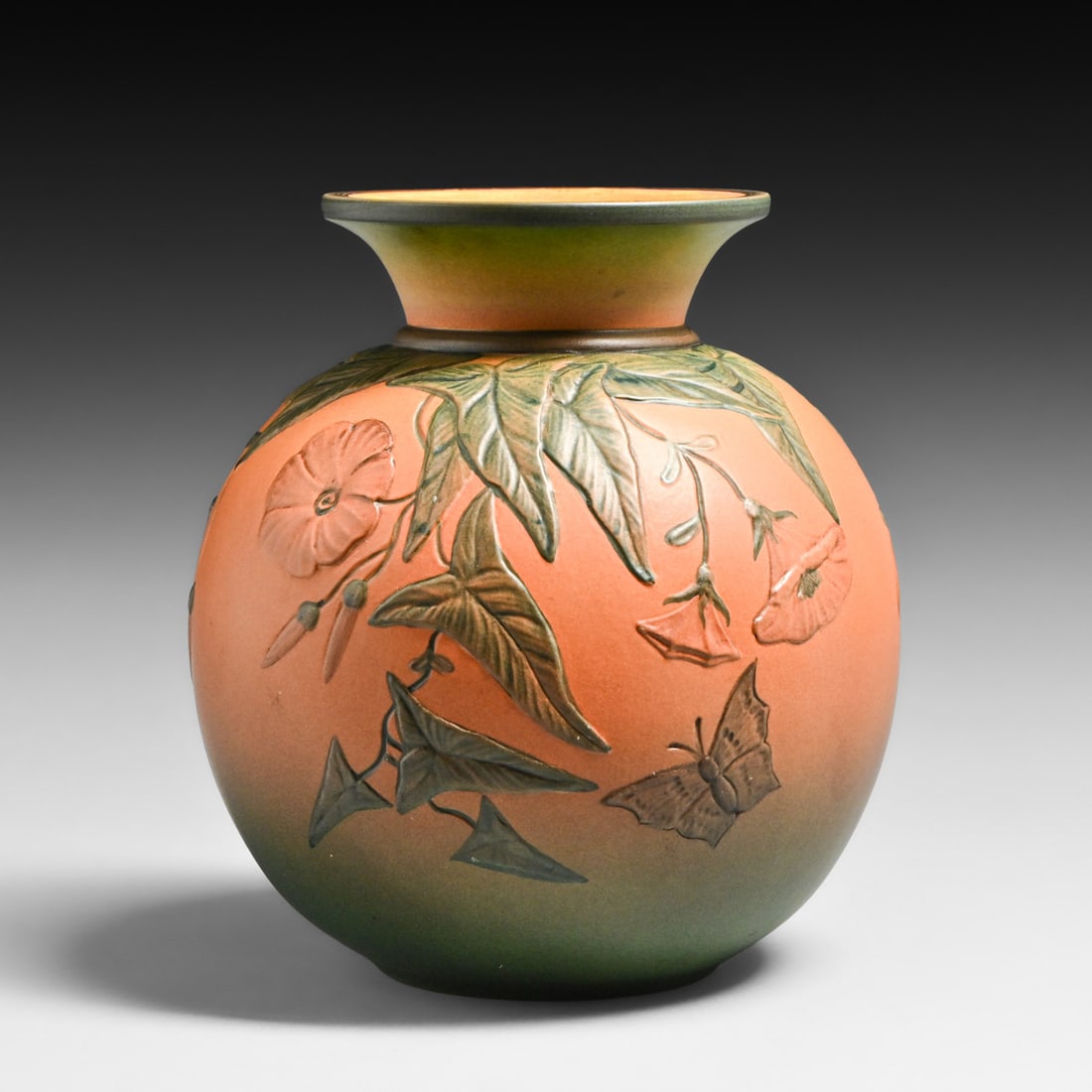 P. Ipsens Enke Danish Art Nouveau Vase c1920s: P. Ipsens Enke Danish Art Nouveau Vase c1920s. Signed. Perfect condition. 8"h x 7"d FREE NATIONWIDE SHIPPINGFree Nationwide Shipping within the lower 48 states for all purchases at our Two-Day