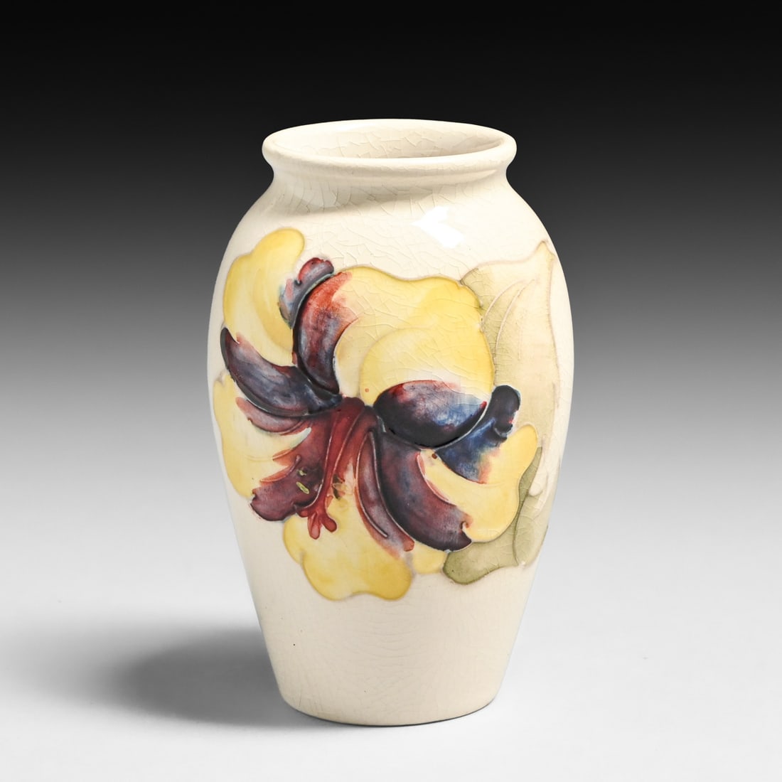 Moorcroft Pottery Hibiscus Pattern Vase c1940s