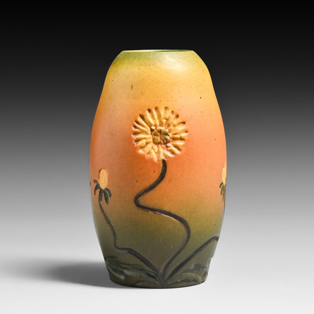 P. Ipsens Enke - Denmark Art Nouveau Dandelion Vase c1920s: P. Ipsens Enke - Denmark Art Nouveau Dandelion Vase c1920s. Signed. Perfect condition. 5.5"h x 3.25"d FREE NATIONWIDE SHIPPINGFree Nationwide Shipping within the lower 48 states for all purchases