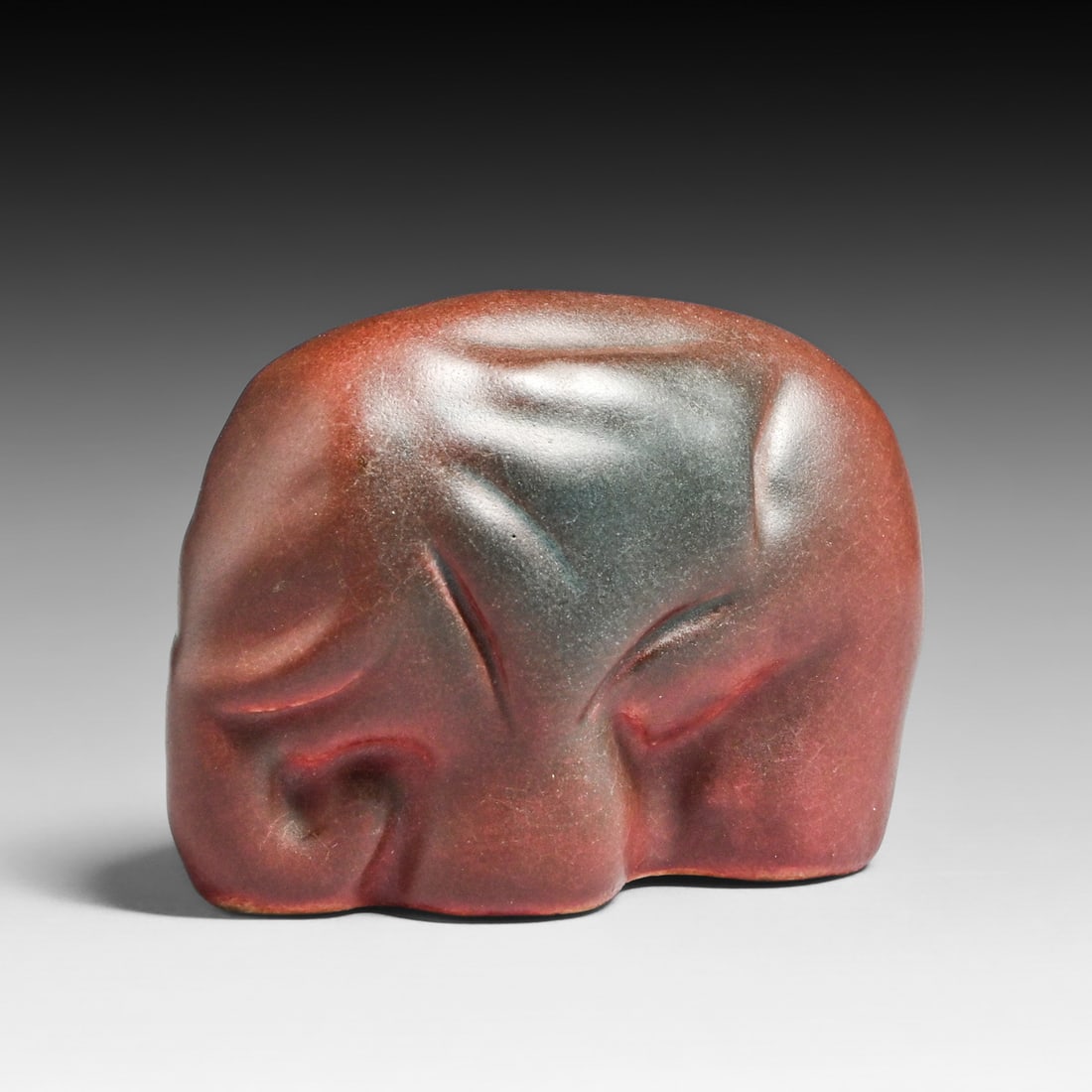 Van Briggle Elephant Form Paperweight c1920s: Van Briggle Elephant Form Paperweight c1920s. Signed. Perfect condition. 3.25"w x 2.25"h x 1.5" FREE NATIONWIDE SHIPPING Free Nationwide Shipping within the lower 48 states for all purchases at our Tw