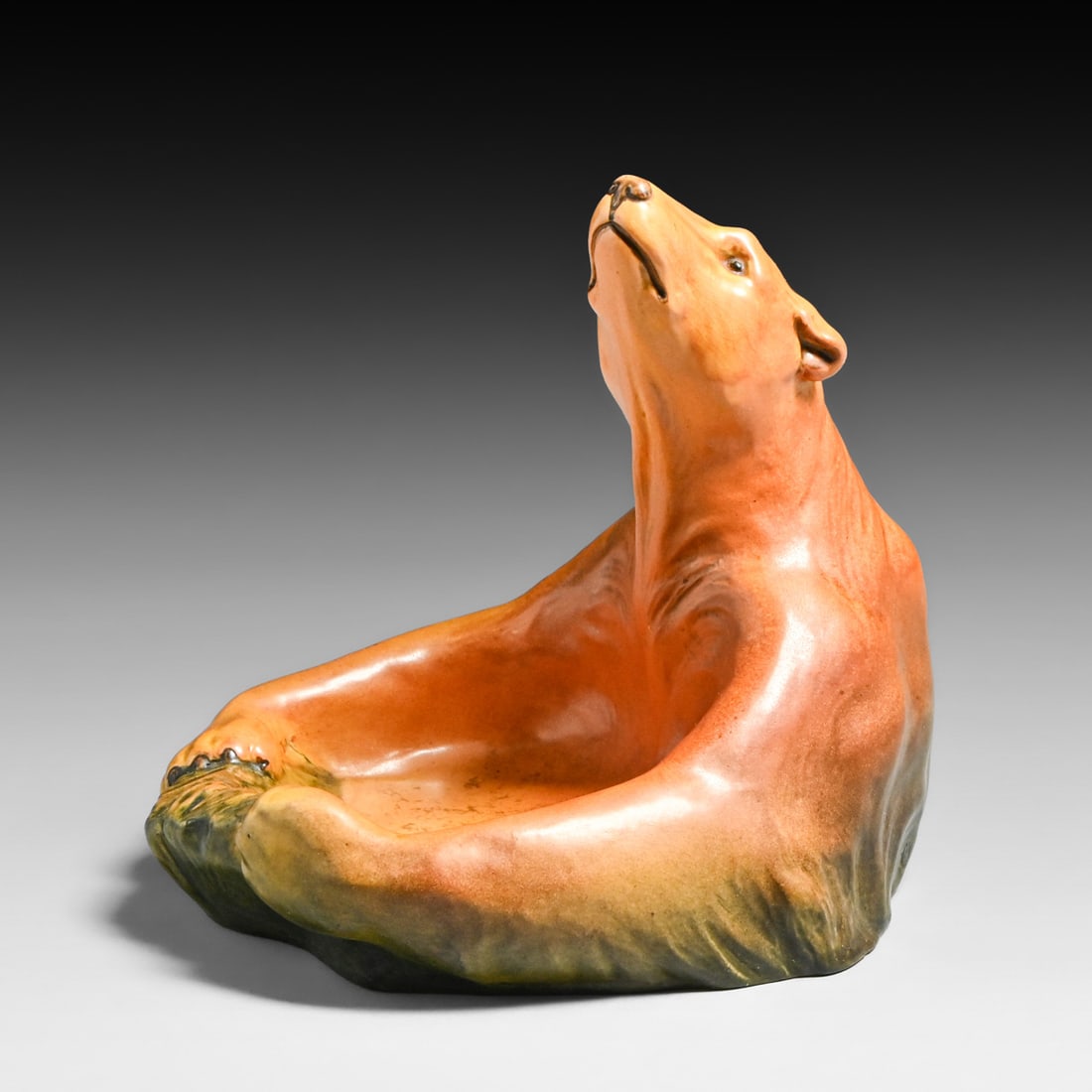 P. Ipsens Enke - Denmark Art Nouveau Polar Bear Bowl c1930s: P. Ipsens Enke - Denmark Art Nouveau Polar Bear Bowl c1930s. Signed. Perfect condition. 7"h x 7"d x 6"w FREE NATIONWIDE SHIPPINGFree Nationwide Shipping within the lower 48 states for all purchases