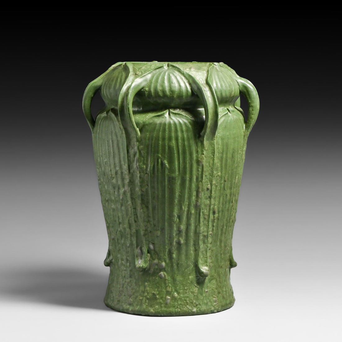 Ephraim Faience - Kevin Hicks Modern Grueby Revival Vase c2000: Ephraim Faience - Kevin Hicks Modern Grueby Revival Vase c2000. Signed. Perfect condition. 13"h x 8.75"d FREE NATIONWIDE SHIPPING Free Nationwide Shipping within the lower 48 states for all purchases