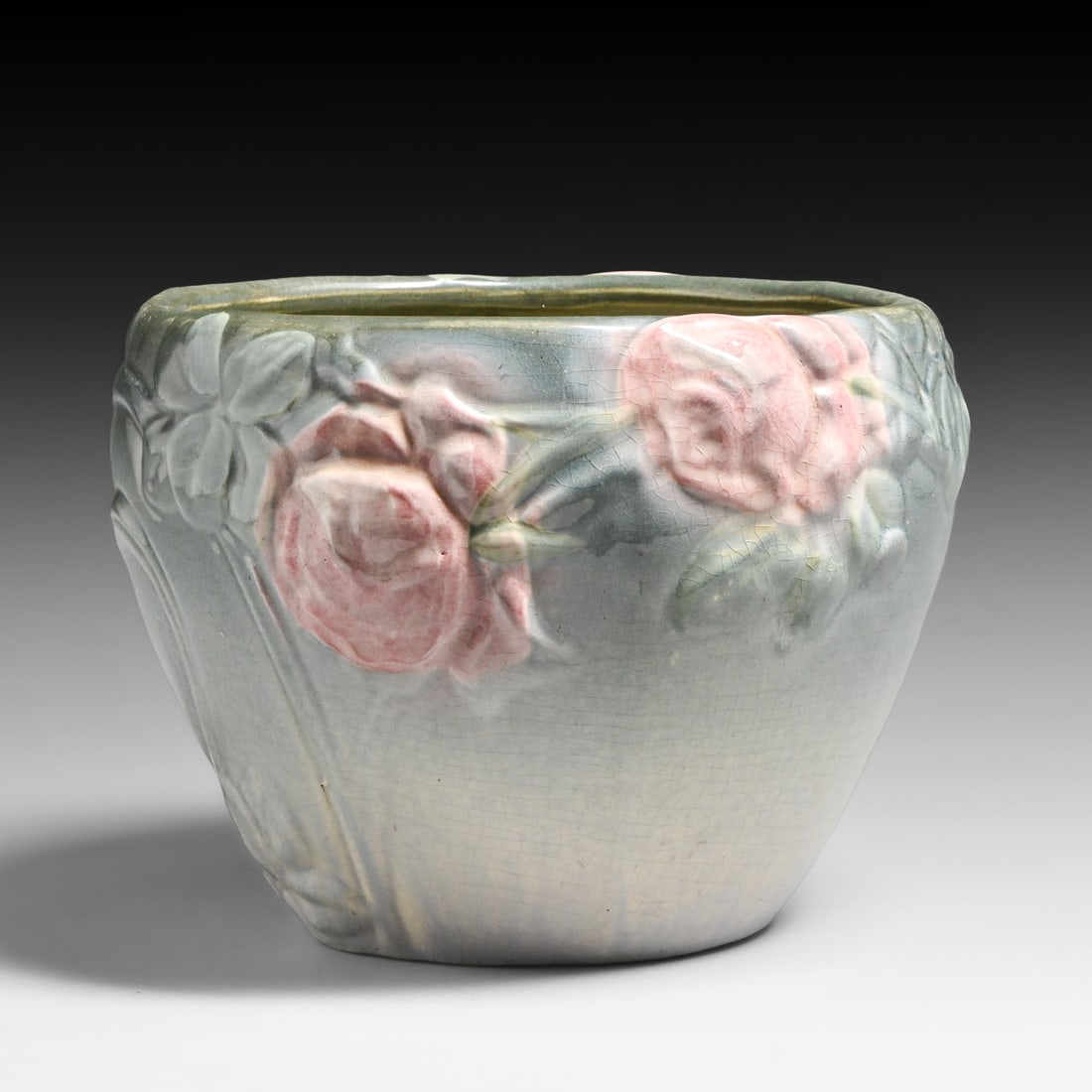 Weller Pottery Etna "Wild Rose" Jardiniere c1906-1910: Weller Pottery Etna "Wild Rose" Jardiniere c1906-1910. Signed. Perfect condition. 7.25"h x 9.25"d FREE NATIONWIDE SHIPPING Free Nationwide Shipping within the lower 48 states for all purchases at our