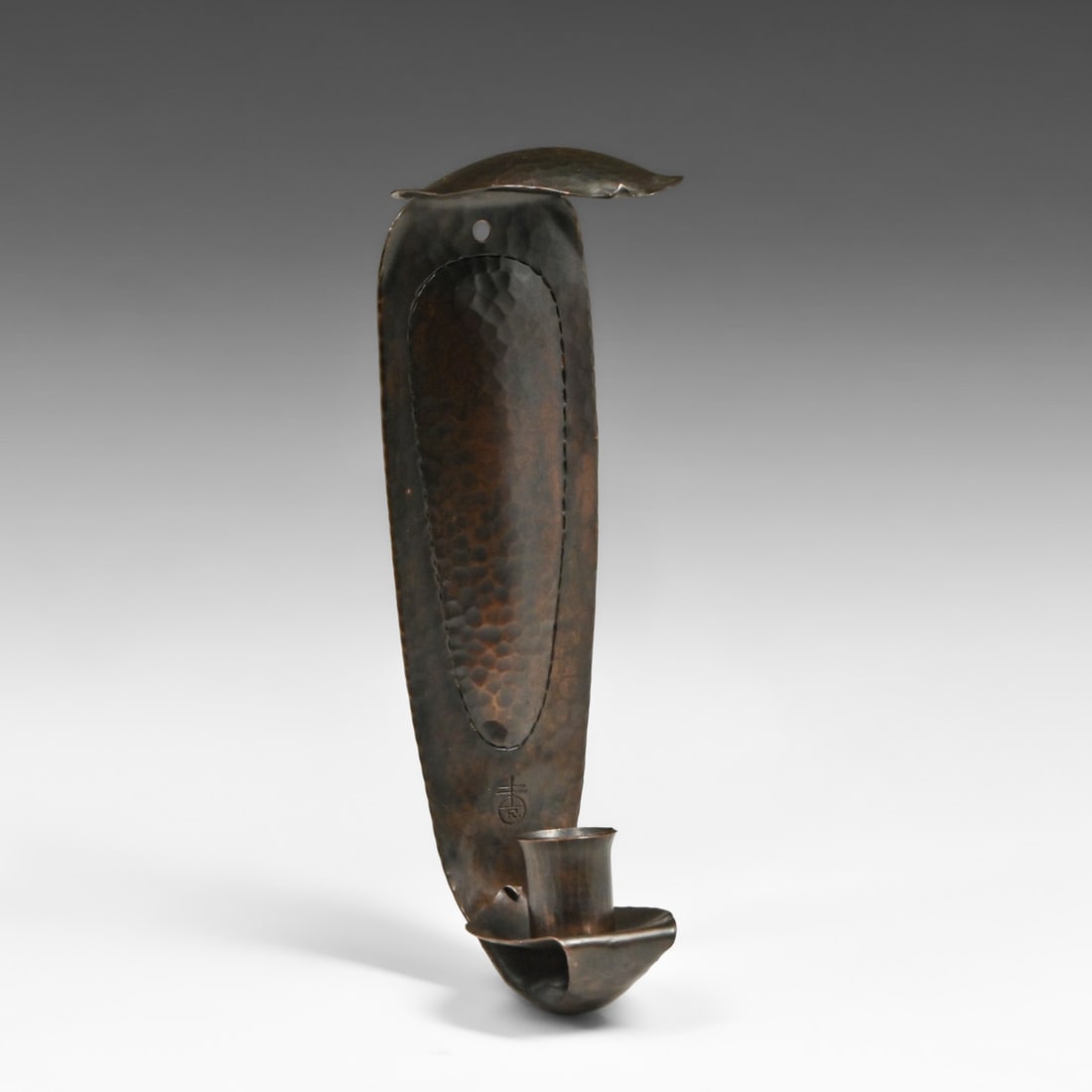 Roycroft Hammered Copper Candle Sconce c1915 - 2