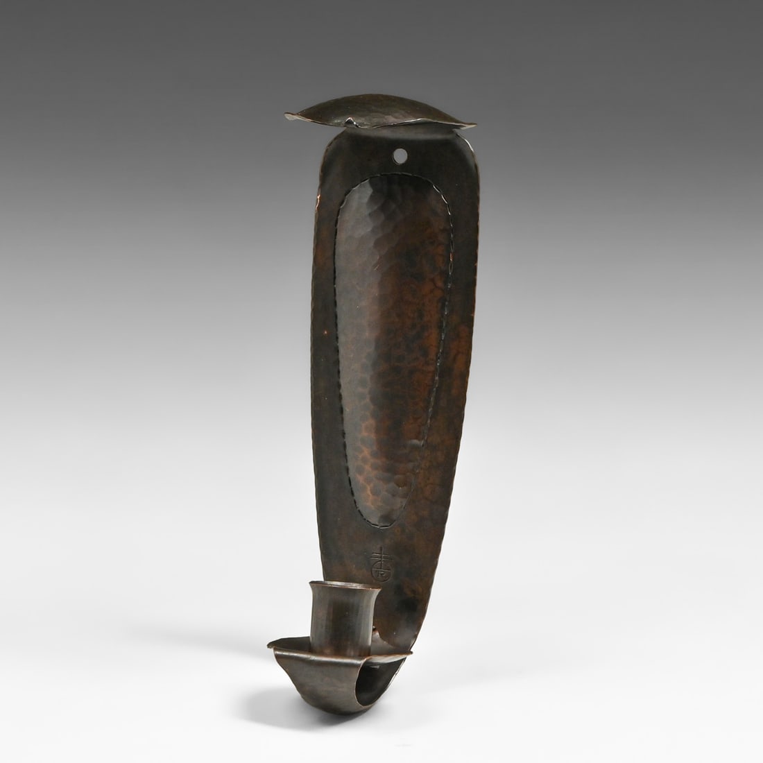 Roycroft Hammered Copper Candle Sconce c1915 - 3