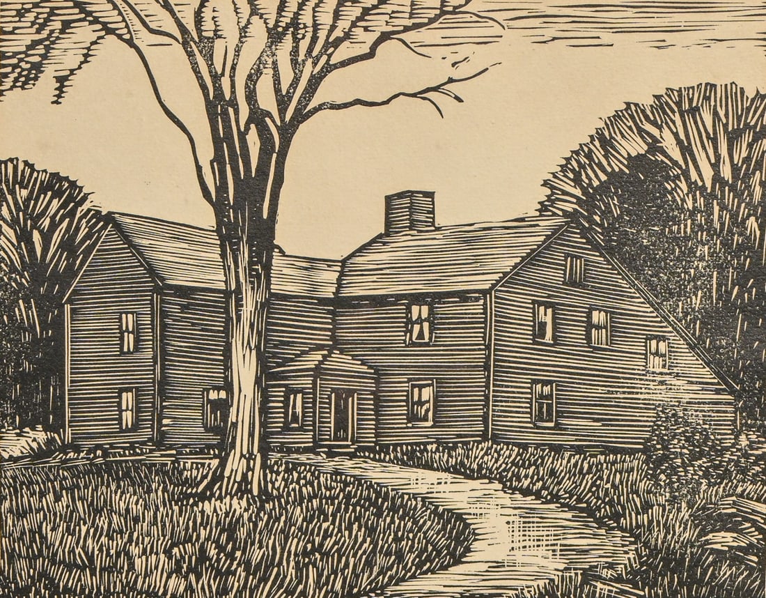 Charles Henry Richert (1880-1974) Engraving Hosmer House – Concord c1920s: Charles Henry Richert (1880-1974) Engraving Hosmer House – Concord c1920s. Signed. Excellent condition. 8.5"h x 10.25"w. Frame 15.5" x 15.5" FREE NATIONWIDE SHIPPINGFree Nationwide Shipping
