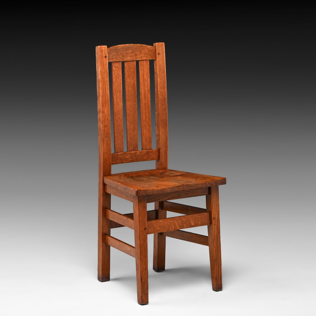 Stickley Brothers #312 1/2 Oak Side Chair c1910 (1 of 4)