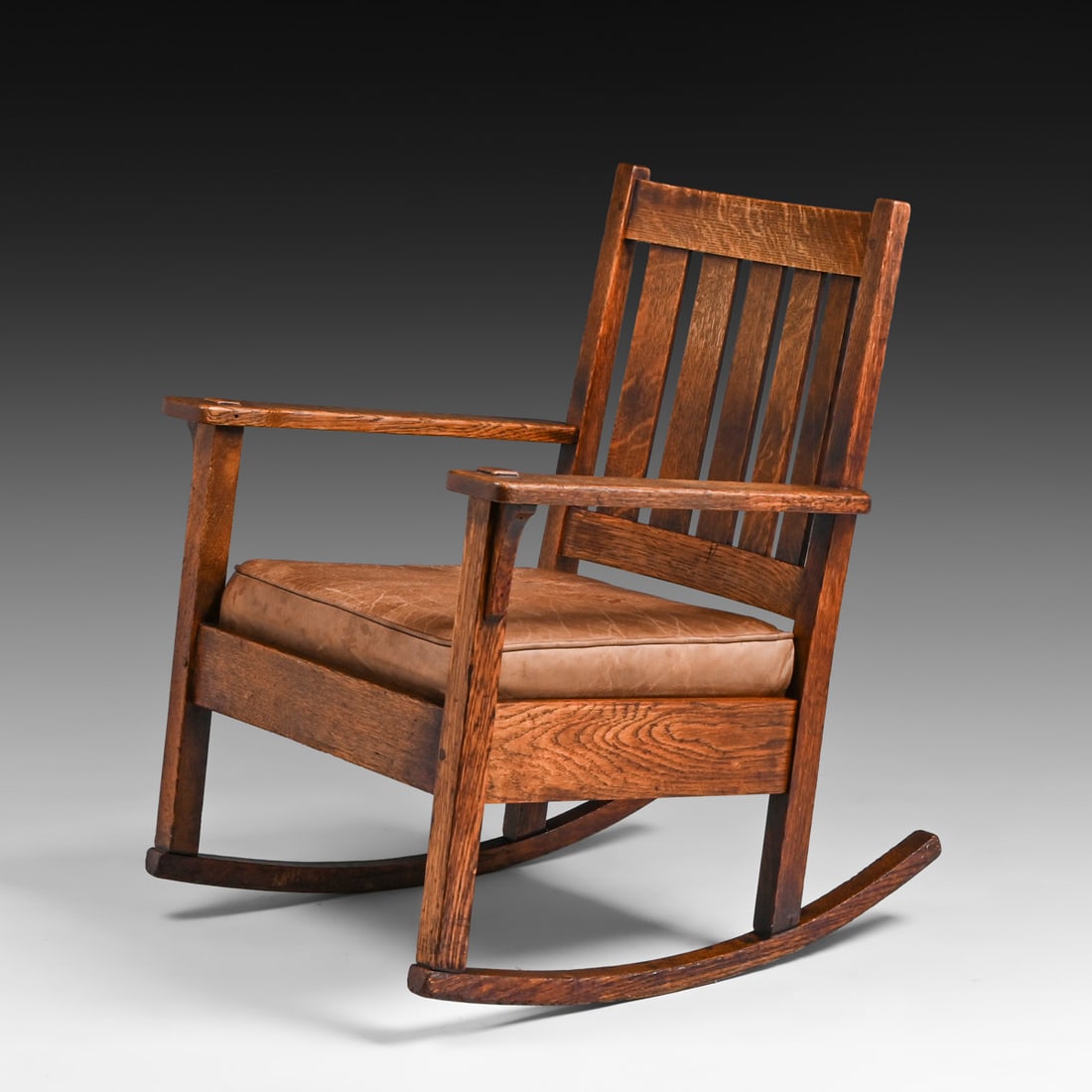 Stickley Brothers Oak Rocker c1910 - 2