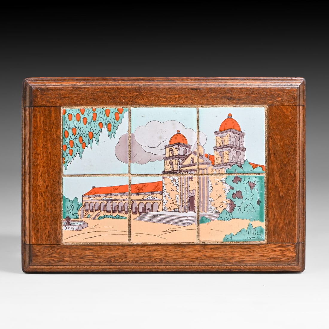 Taylor Tile Santa Barbara Mission Table c1930s: Taylor Tile Santa Barbara Mission Table c1930s. Unsigned. Excellent condition. Original Taylor Tiles in perfect condition. 25.75"w x 17.75"d x 17"h FREE NATIONWIDE SHIPPINGFree Nationwide Shipping