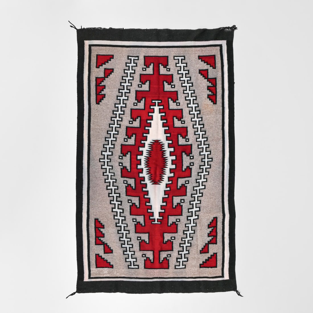 Large Antique Navajo (Diné) Klagetoh Regional Rug 50.5" x 85" c1950s (1 of 10)