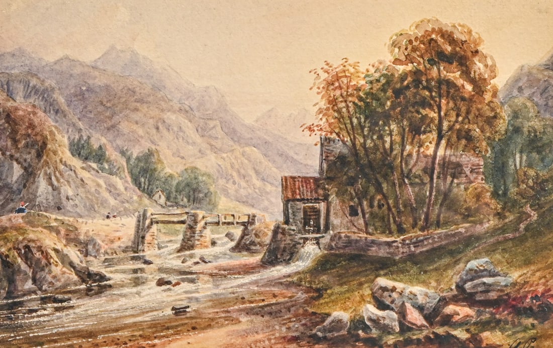 19th-Century British School Watercolor (1 of 4)