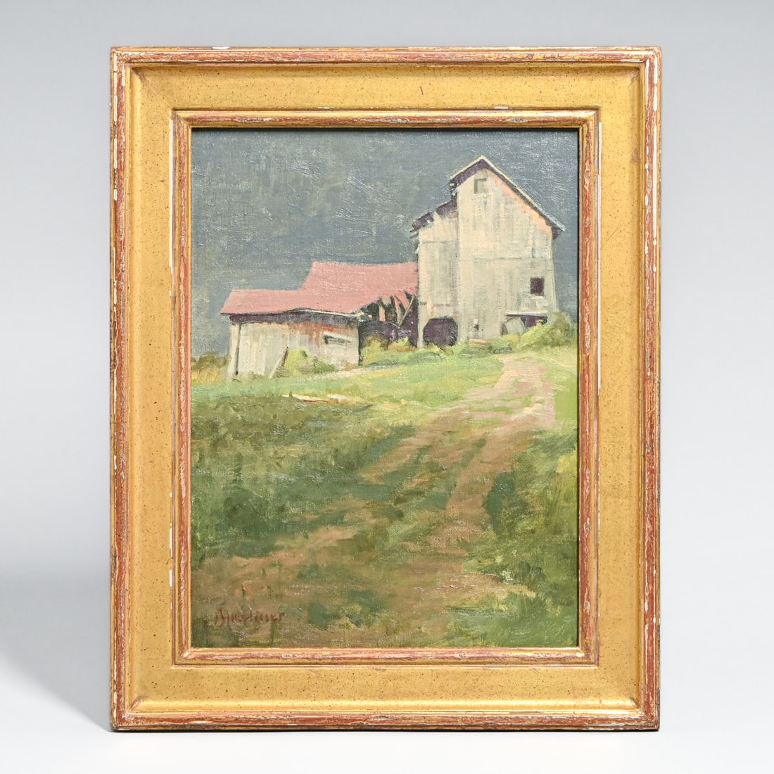 Contemporary Bill Miller Pennsylvania Painting Rustic Barn c2000s: Contemporary Bill Miller Pennsylvania Painting Rustic Barn c2000s. Signed. Sone light rubs to frame, otherwise excellent condition. 12"h x 9"w. Frame 15.5"h x 12.25"w FREE NATIONWIDE SHIPPING Free Nat